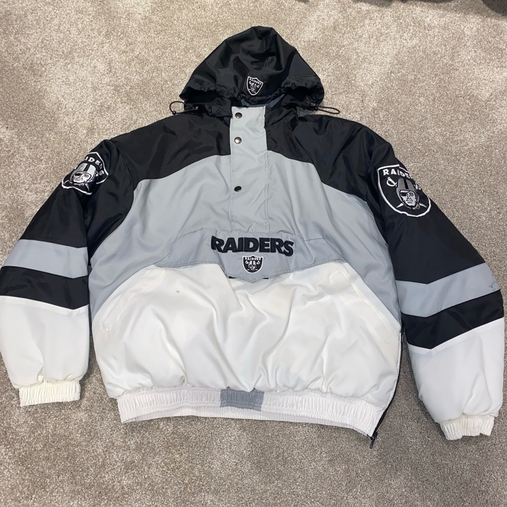 Las Vegas‎ Raiders NFL Pullover Puffer Hoodie Team Apparel Men’s S Oakland